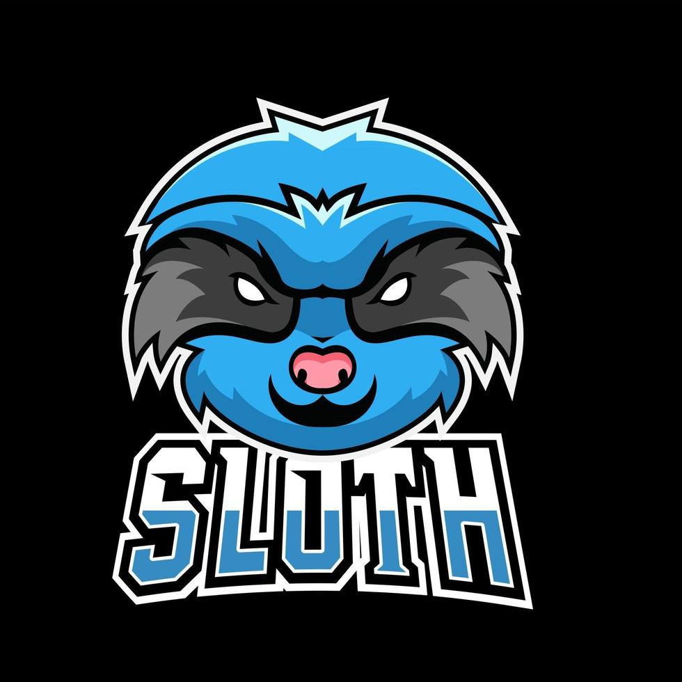 luiaard sport of esport gaming mascotte logo sjabloon, voor uw team vector