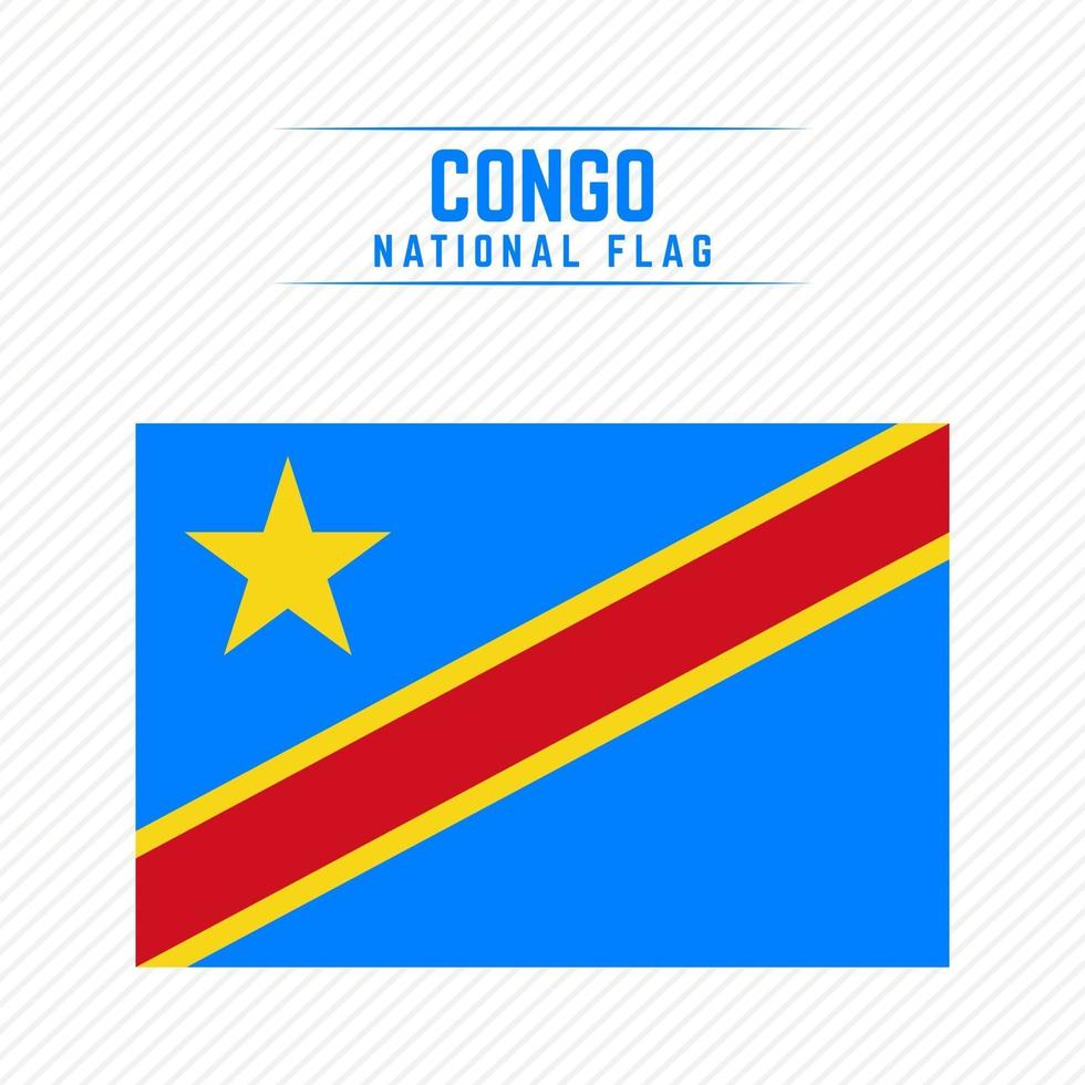 nationale vlag van de democratische republiek congo vector