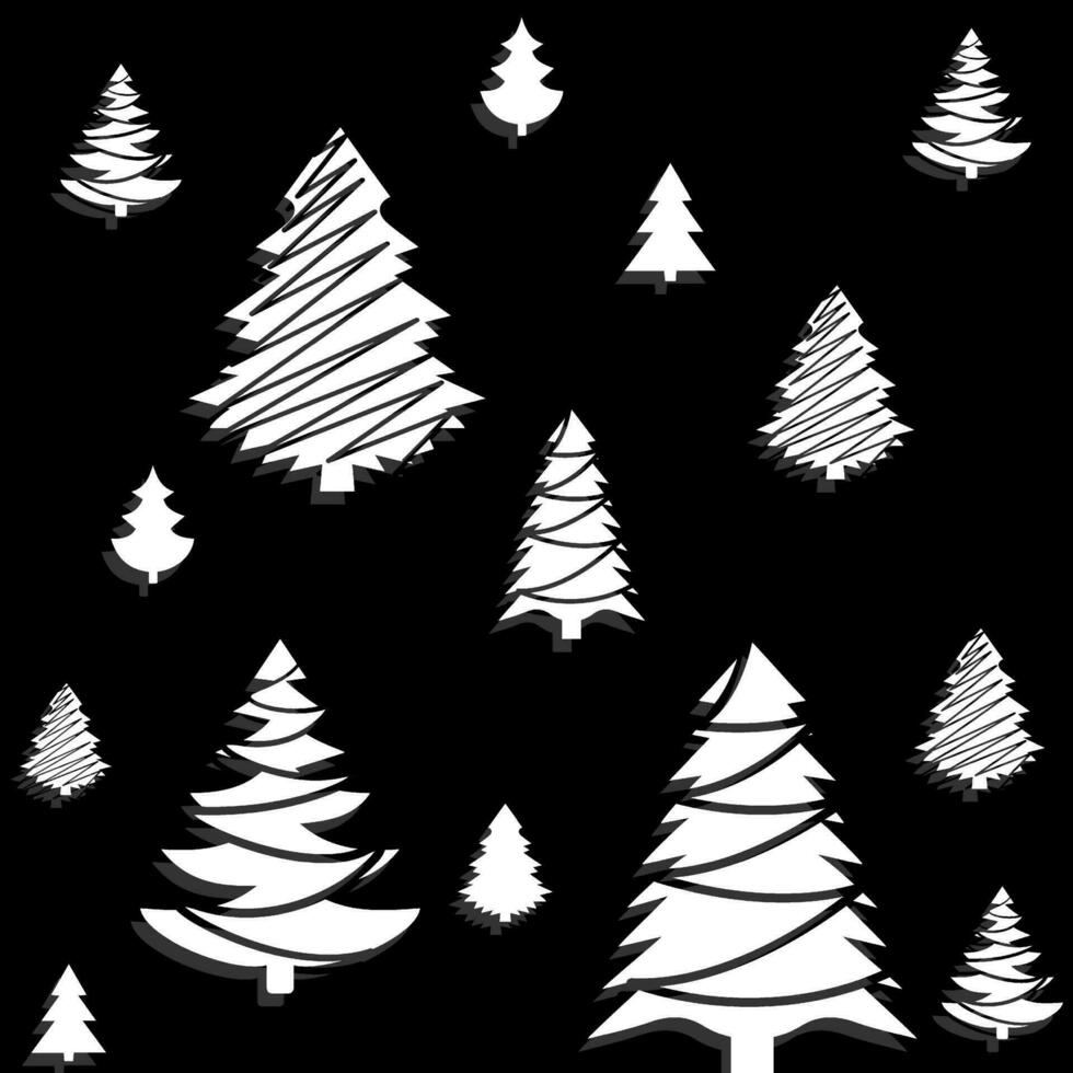 Kerstmis boom patroon ontwerp vector. Kerstmis boom silhouet ontwerp vector