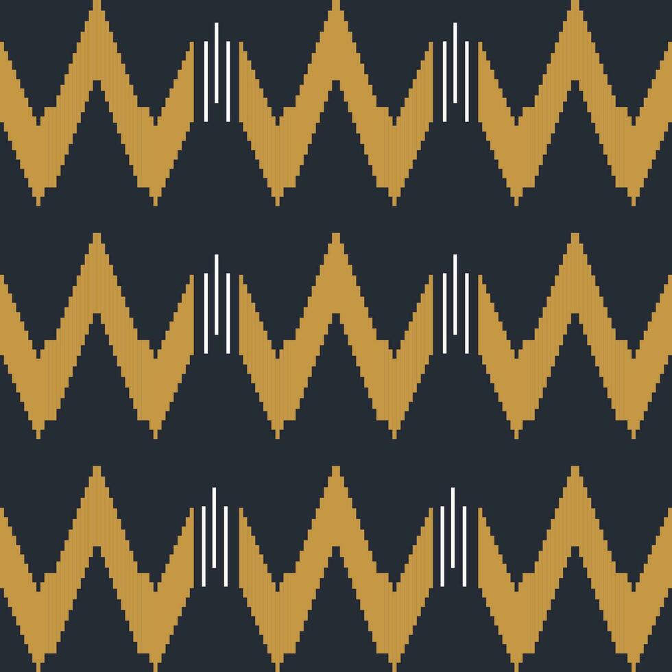 ikat vector etnisch naadloos patroon ontwerp. ikat aztec kleding stof tapijt ornamenten textiel decoraties behang. tribal boho inheems etnisch kalkoen traditioneel borduurwerk vector achtergrond