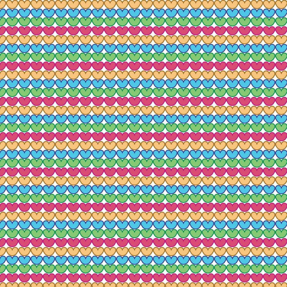 naadloos patroon met kleurrijke harten vector
