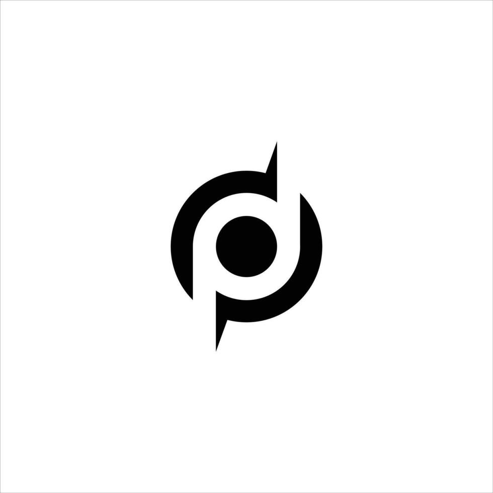 eerste dp pd brief logo ontwerp vector sjabloon. monogram en creatief alfabet d p brieven icoon illustratie.