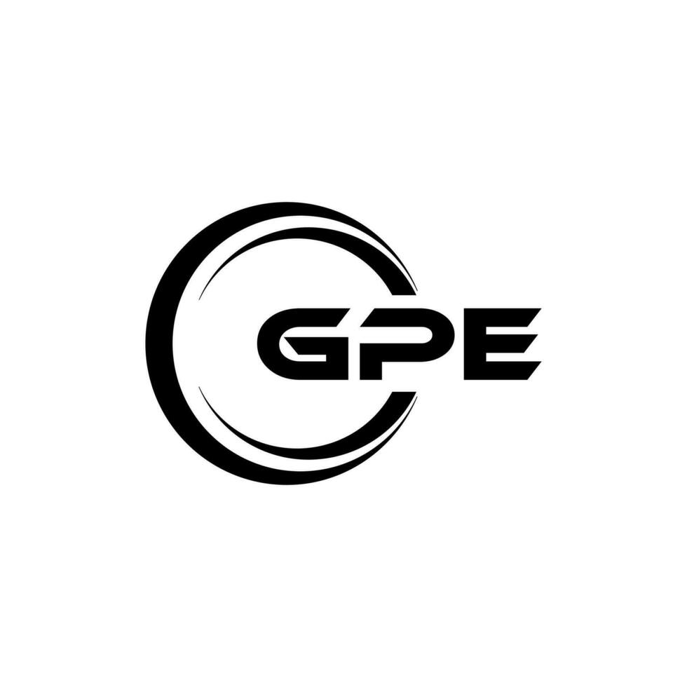 gpe logo ontwerp, inspiratie voor een uniek identiteit. modern elegantie en creatief ontwerp. watermerk uw succes met de opvallend deze logo. vector