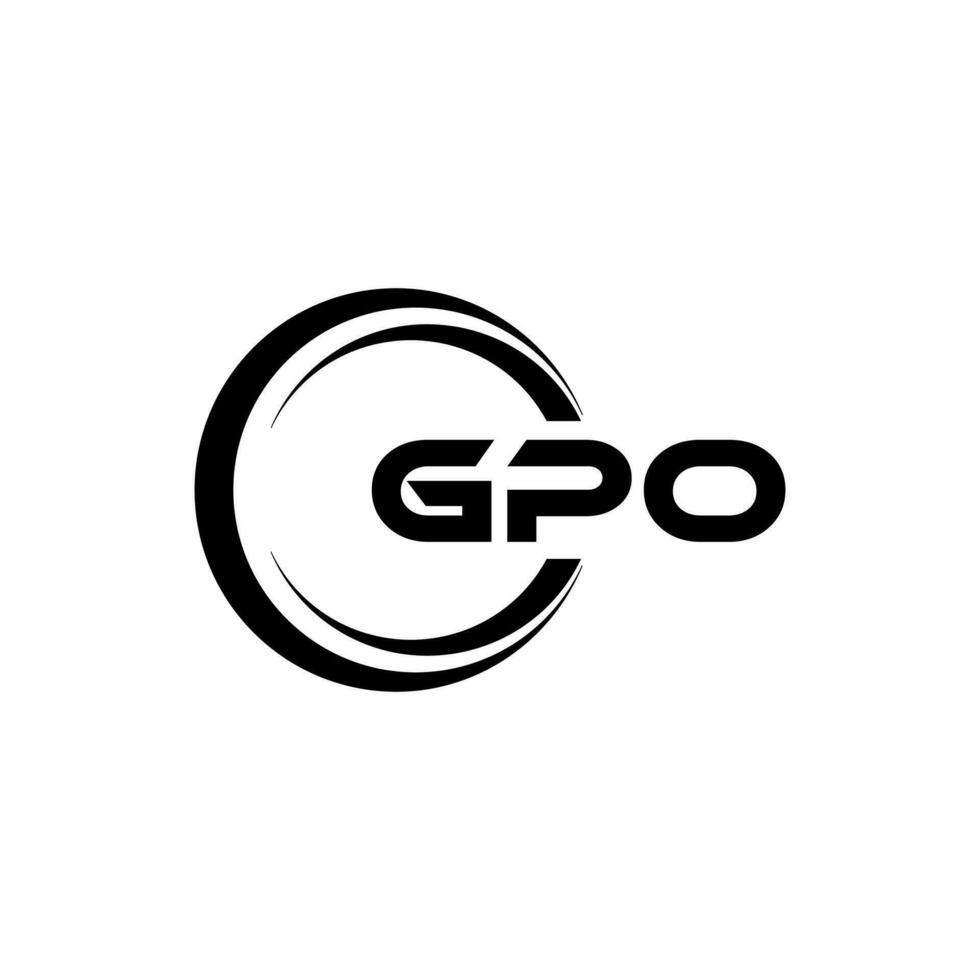 gpo logo ontwerp, inspiratie voor een uniek identiteit. modern elegantie en creatief ontwerp. watermerk uw succes met de opvallend deze logo. vector