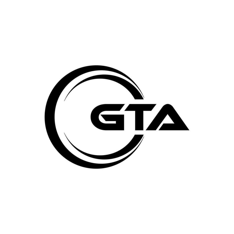 gta logo ontwerp, inspiratie voor een uniek identiteit. modern elegantie en creatief ontwerp. watermerk uw succes met de opvallend deze logo. vector