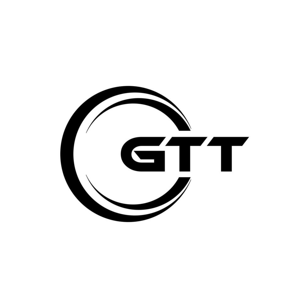 gtt logo ontwerp, inspiratie voor een uniek identiteit. modern elegantie en creatief ontwerp. watermerk uw succes met de opvallend deze logo. vector