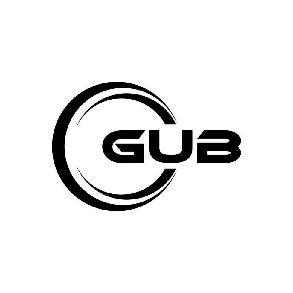 gub logo ontwerp, inspiratie voor een uniek identiteit. modern elegantie en creatief ontwerp. watermerk uw succes met de opvallend deze logo. vector