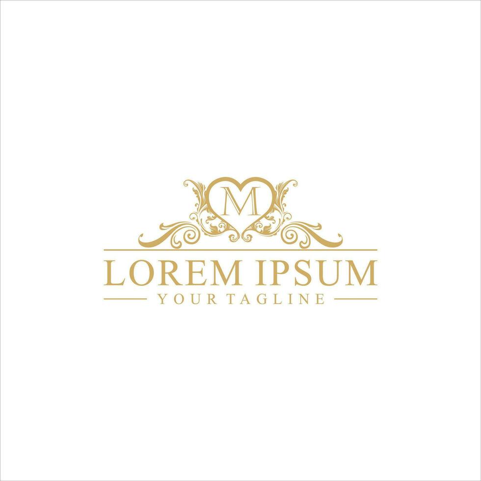 luxe logo sjabloon in vector voor restaurant, royalty, boetiek, café, hotel, heraldisch, sieraden, mode en andere vectorillustratie