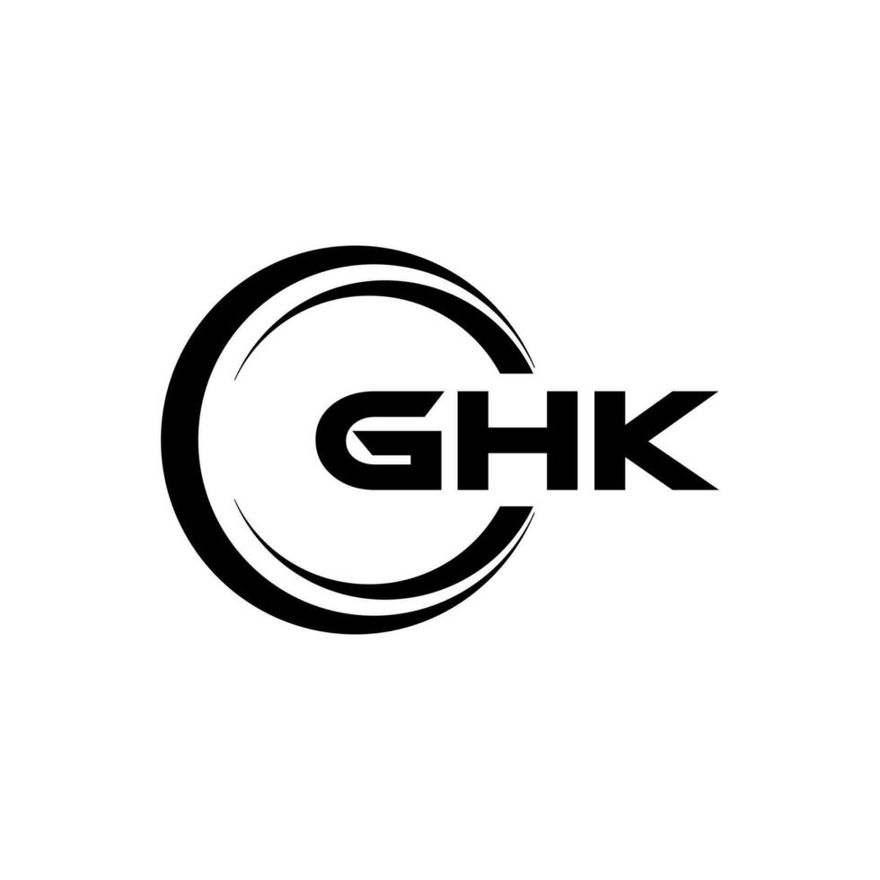 ghk logo ontwerp, inspiratie voor een uniek identiteit. modern elegantie en creatief ontwerp. watermerk uw succes met de opvallend deze logo. vector
