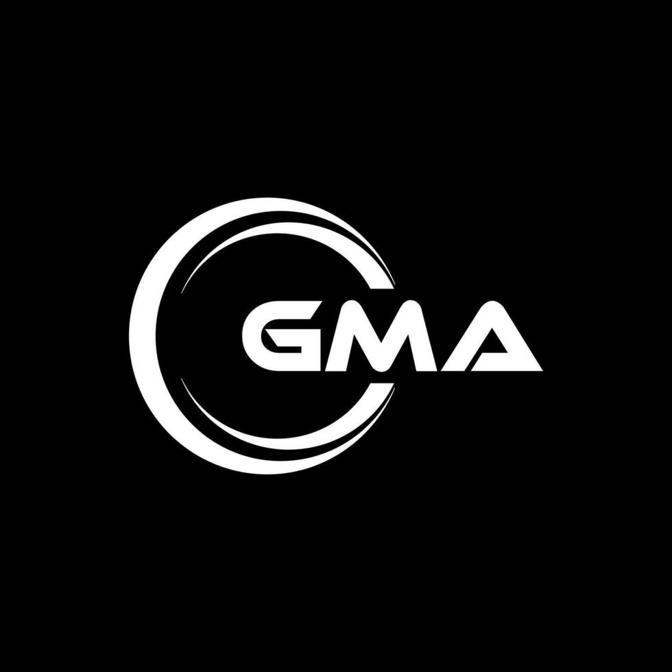 gma logo ontwerp, inspiratie voor een uniek identiteit. modern elegantie en creatief ontwerp. watermerk uw succes met de opvallend deze logo. vector