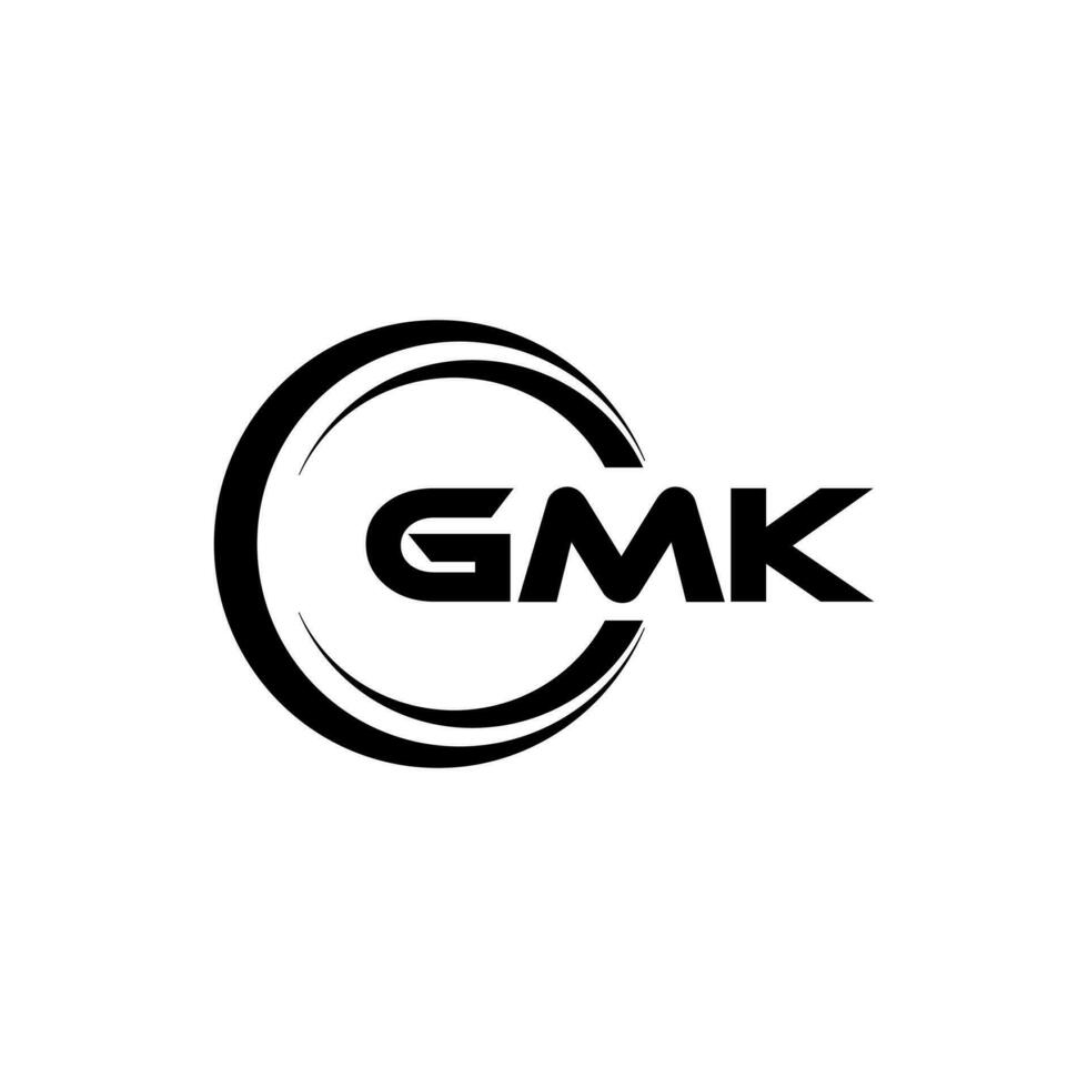 gmk logo ontwerp, inspiratie voor een uniek identiteit. modern elegantie en creatief ontwerp. watermerk uw succes met de opvallend deze logo. vector