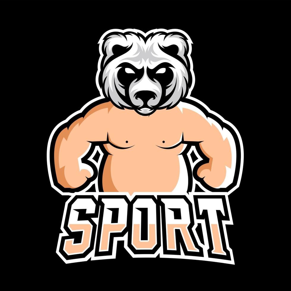 sumo sport of esport gaming mascotte logo sjabloon, voor uw team vector
