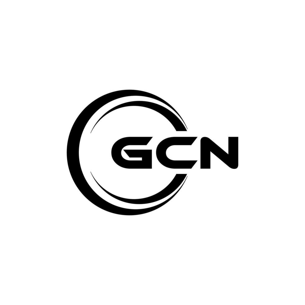 gcn logo ontwerp, inspiratie voor een uniek identiteit. modern elegantie en creatief ontwerp. watermerk uw succes met de opvallend deze logo. vector