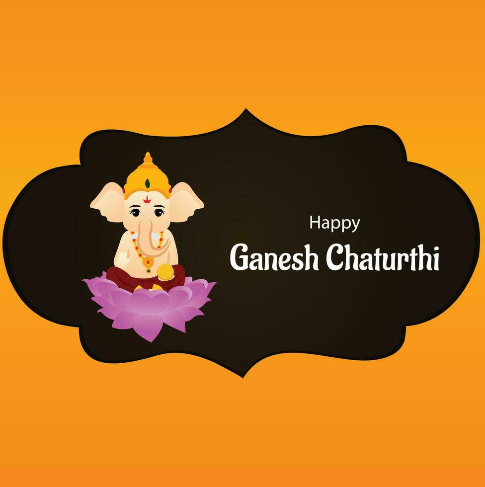 gelukkig ganesh chaturthi Indisch Hindoe festival vector viering