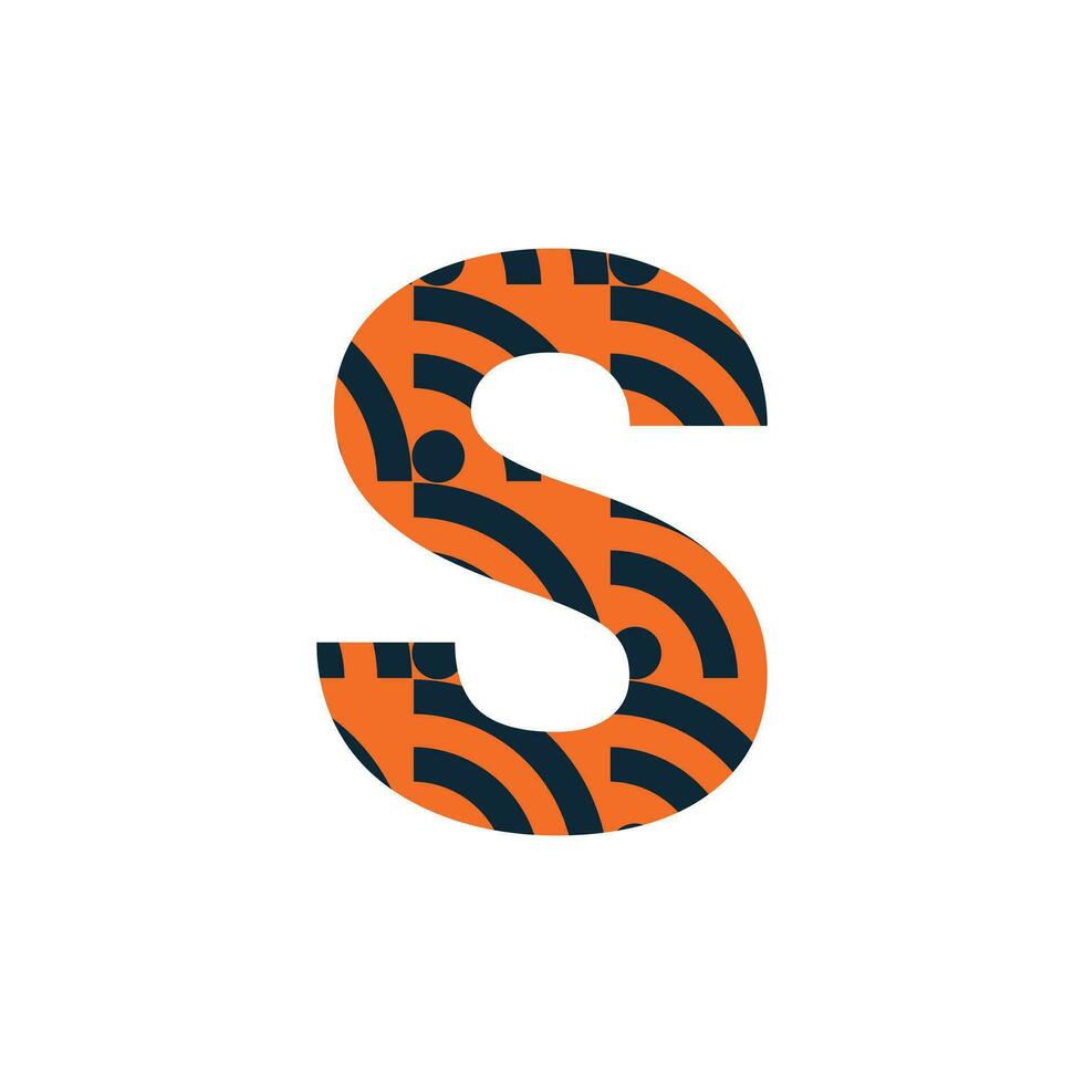 s brief logo of s tekst logo en s woord logo ontwerp. vector