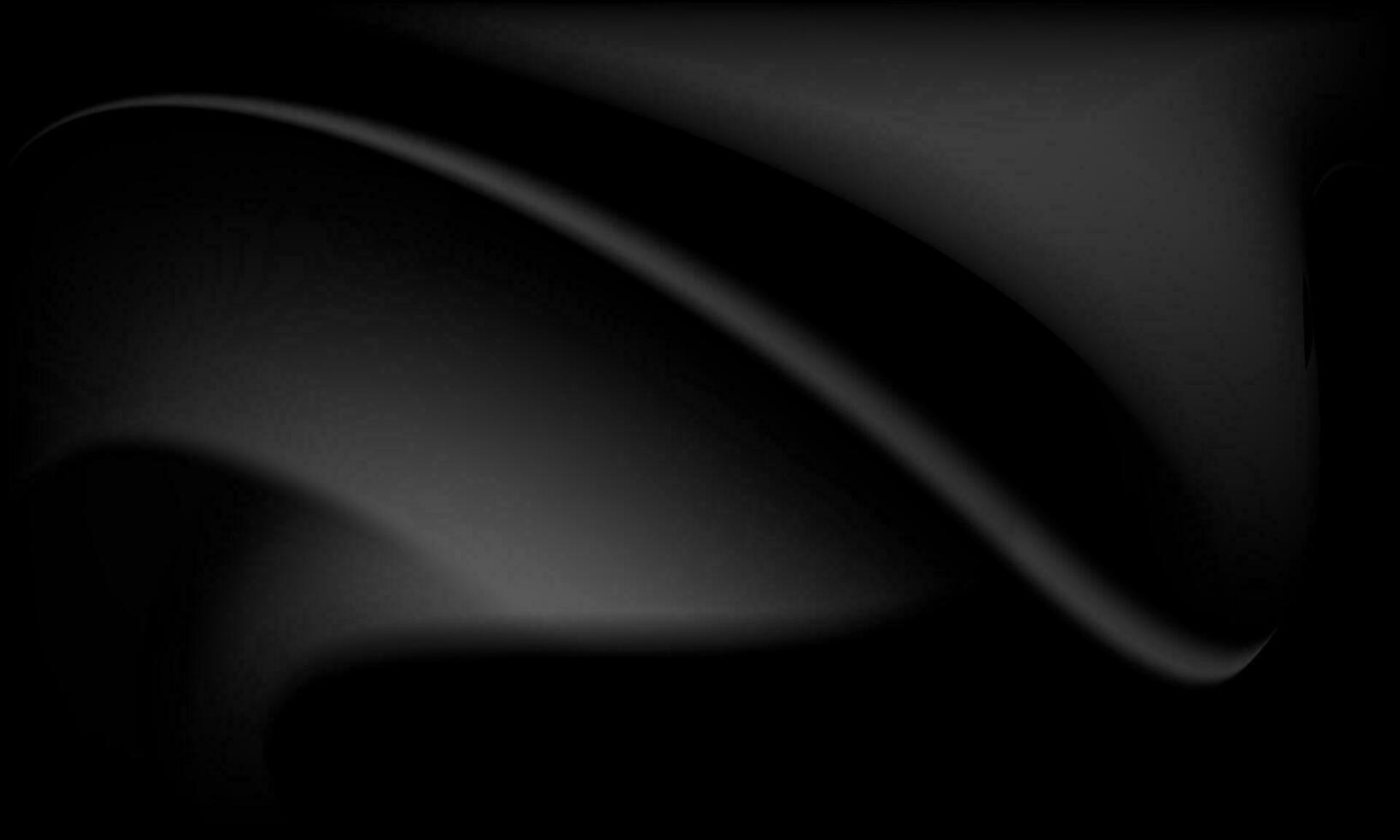 abstract zwart luxe golvend zijde. elegant kleding stof zacht textuur. zwart luxe achtergrond met kopiëren ruimte vector