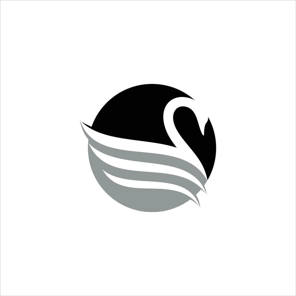 abstract zwaan vliegend Vleugels logo vector