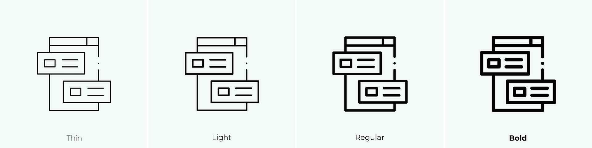 titel icoon. dun, licht, regelmatig en stoutmoedig stijl ontwerp geïsoleerd Aan wit achtergrond vector