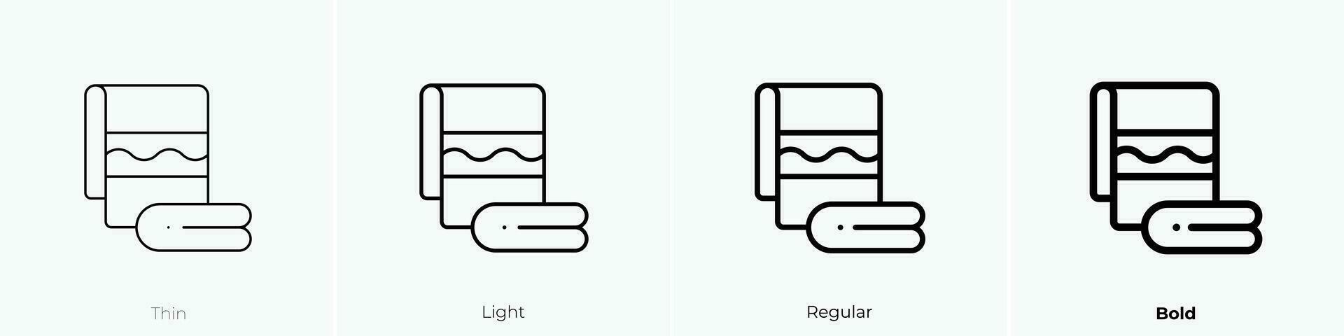 textiel icoon. dun, licht, regelmatig en stoutmoedig stijl ontwerp geïsoleerd Aan wit achtergrond vector