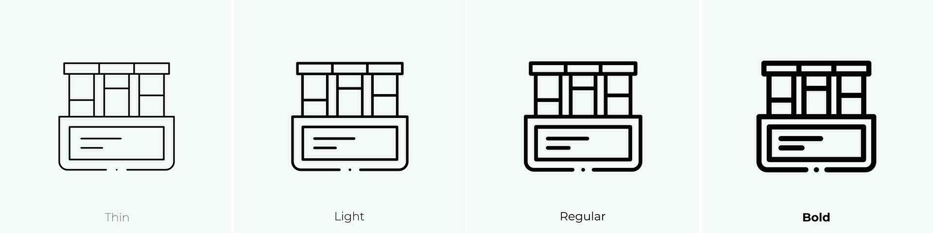 test buizen icoon. dun, licht, regelmatig en stoutmoedig stijl ontwerp geïsoleerd Aan wit achtergrond vector