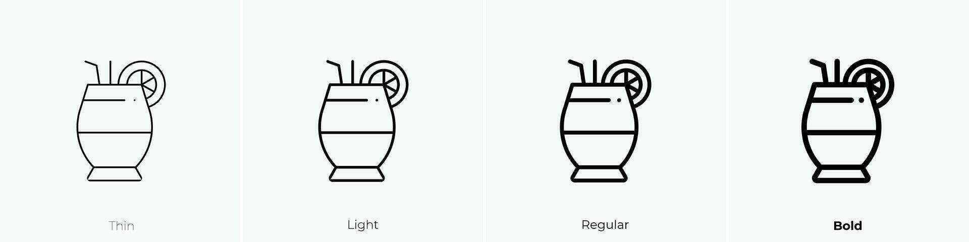 tequila zonsopkomst icoon. dun, licht, regelmatig en stoutmoedig stijl ontwerp geïsoleerd Aan wit achtergrond vector