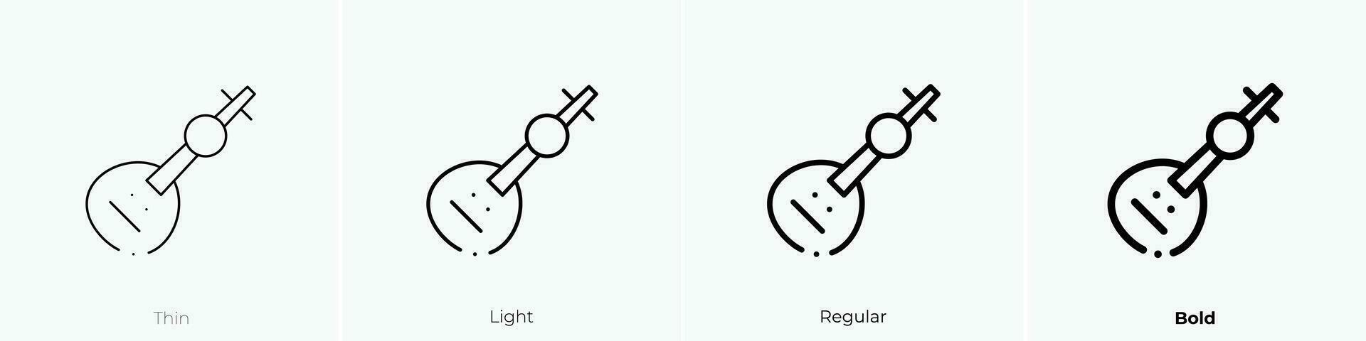 veena icoon. dun, licht, regelmatig en stoutmoedig stijl ontwerp geïsoleerd Aan wit achtergrond vector