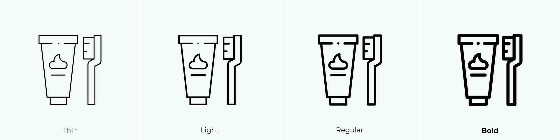 tand hygiëne icoon. dun, licht, regelmatig en stoutmoedig stijl ontwerp geïsoleerd Aan wit achtergrond vector