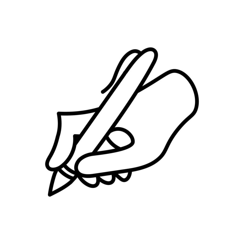 schrijven hand- met pen tekening vector