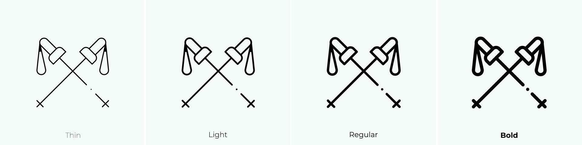 trekking icoon. dun, licht, regelmatig en stoutmoedig stijl ontwerp geïsoleerd Aan wit achtergrond vector