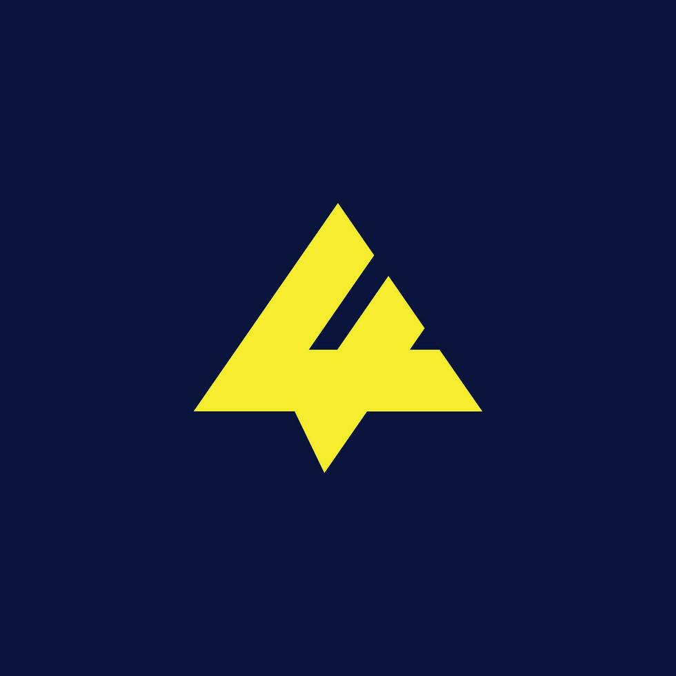 abstract eerste brief f logo vector