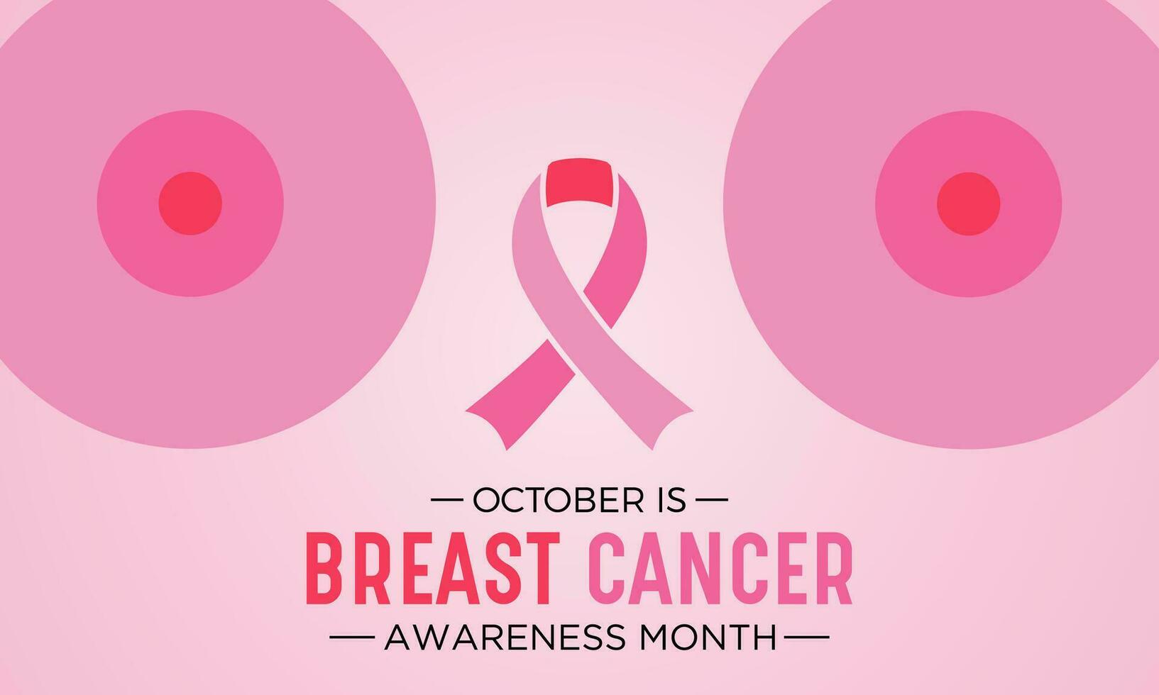 borst kanker bewustzijn maand is opgemerkt elke jaar in oktober. borst kanker bewustzijn maand schoonschrift banier ontwerp Aan roze achtergrond. vector illustratie.