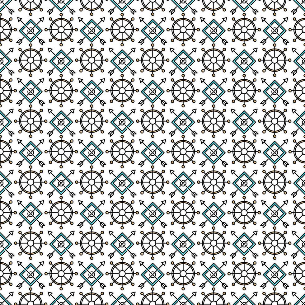 een blauw en wit patroon met meetkundig vormen vector