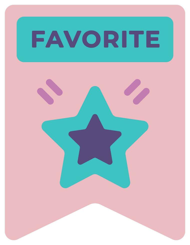 favoriete ster sticker vector