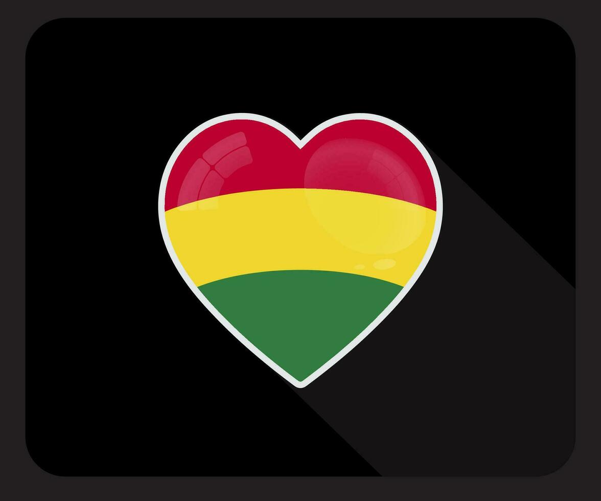 Bolivia liefde trots vlag icoon vector
