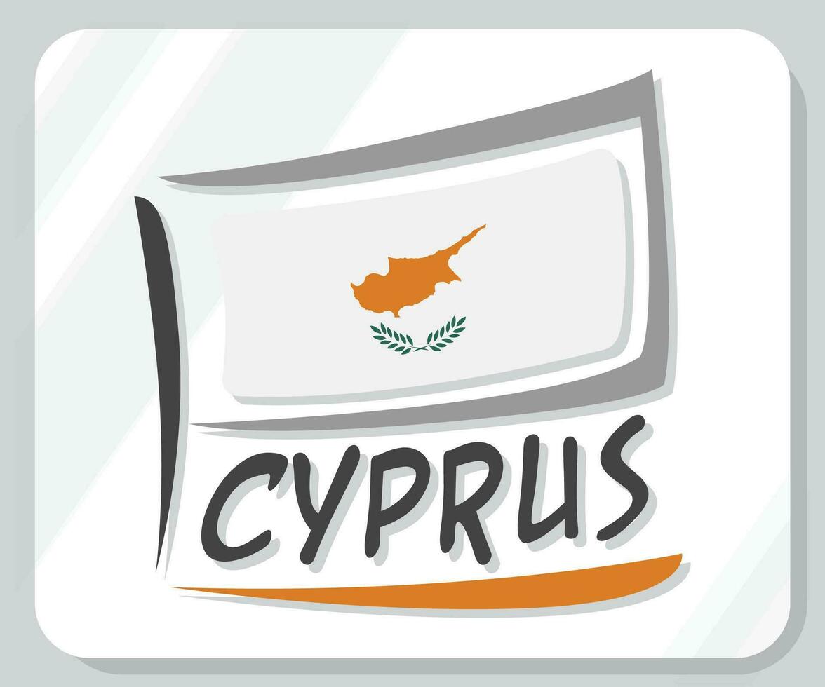 Cyprus grafisch trots vlag icoon vector
