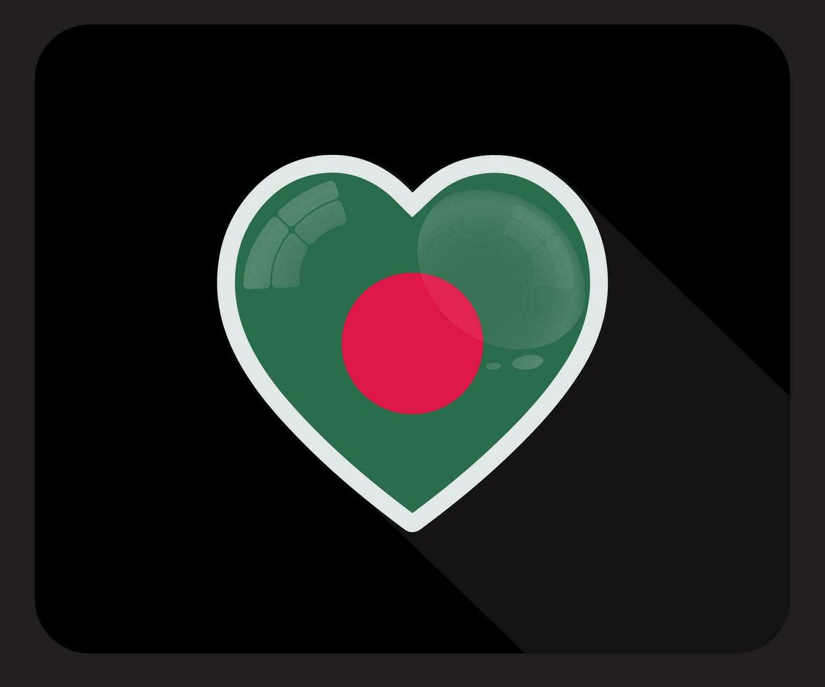 Bangladesh liefde trots vlag icoon vector