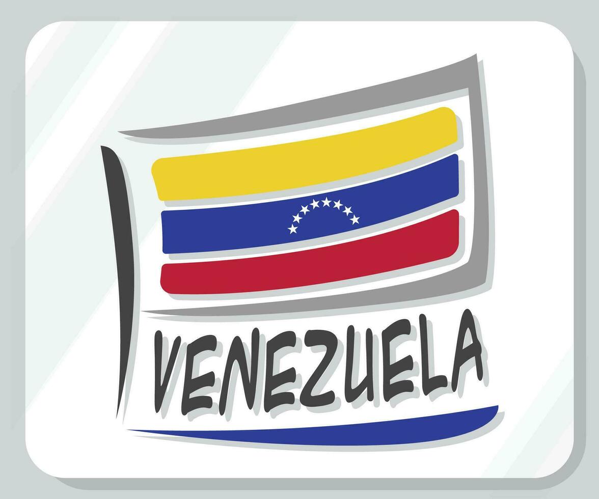 Venezuela grafisch trots vlag icoon vector