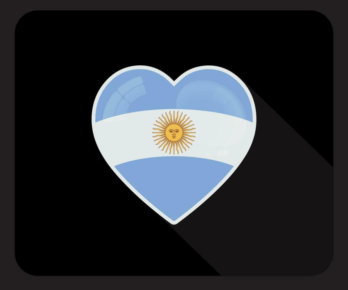 Argentinië liefde trots vlag icoon vector