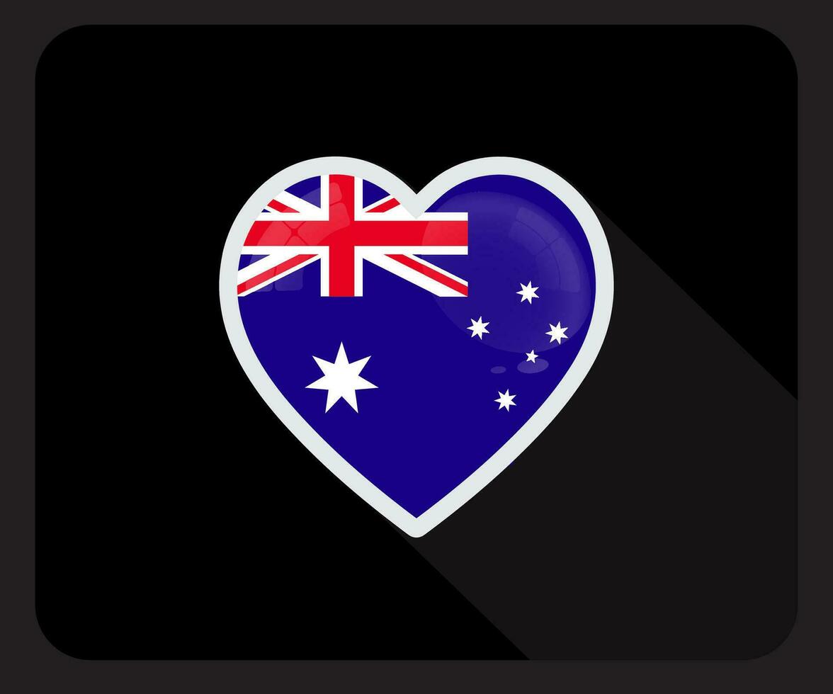 Australië liefde trots vlag icoon vector