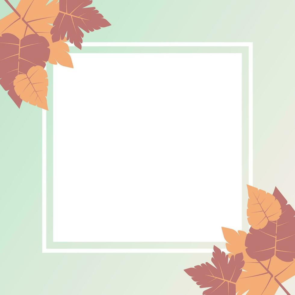 herfst, voorjaar en zomer achtergrond. mooi ontwerp met blad ornamenten en leeg ruimte voor tekst. vector voor groet kaarten, sociaal media, flyers, spandoeken.