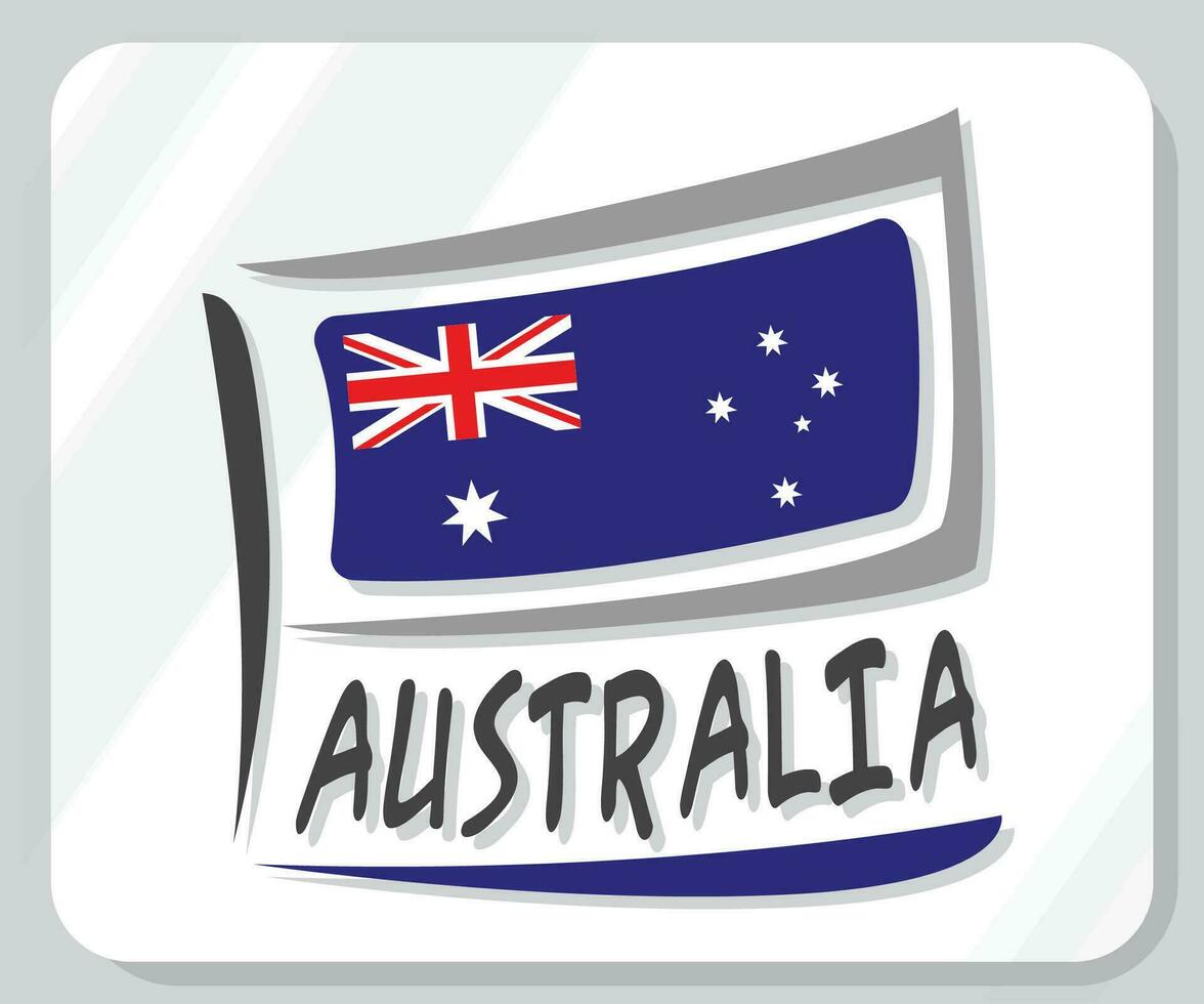 Australië grafisch trots vlag icoon vector