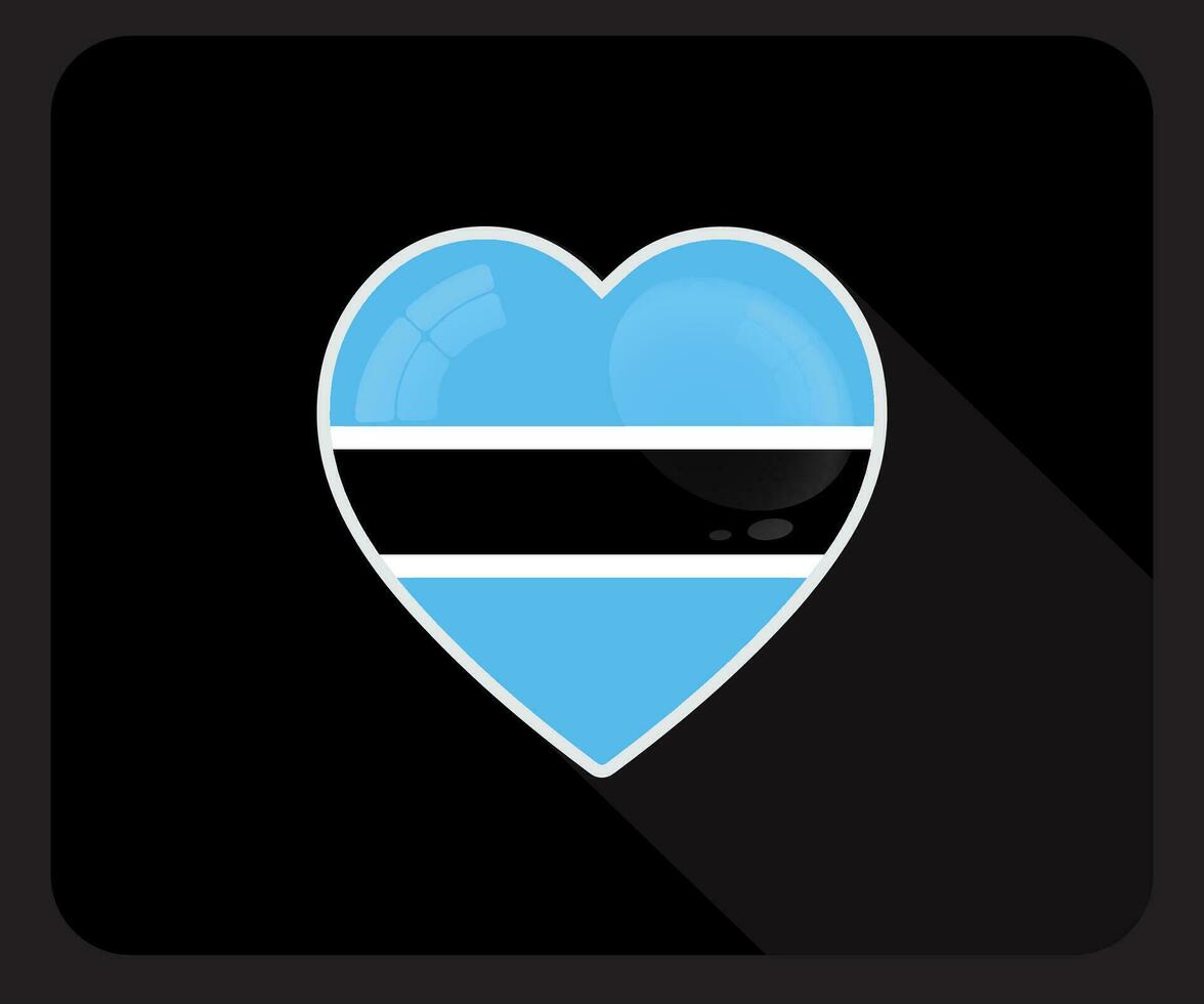 botswana liefde trots vlag icoon vector