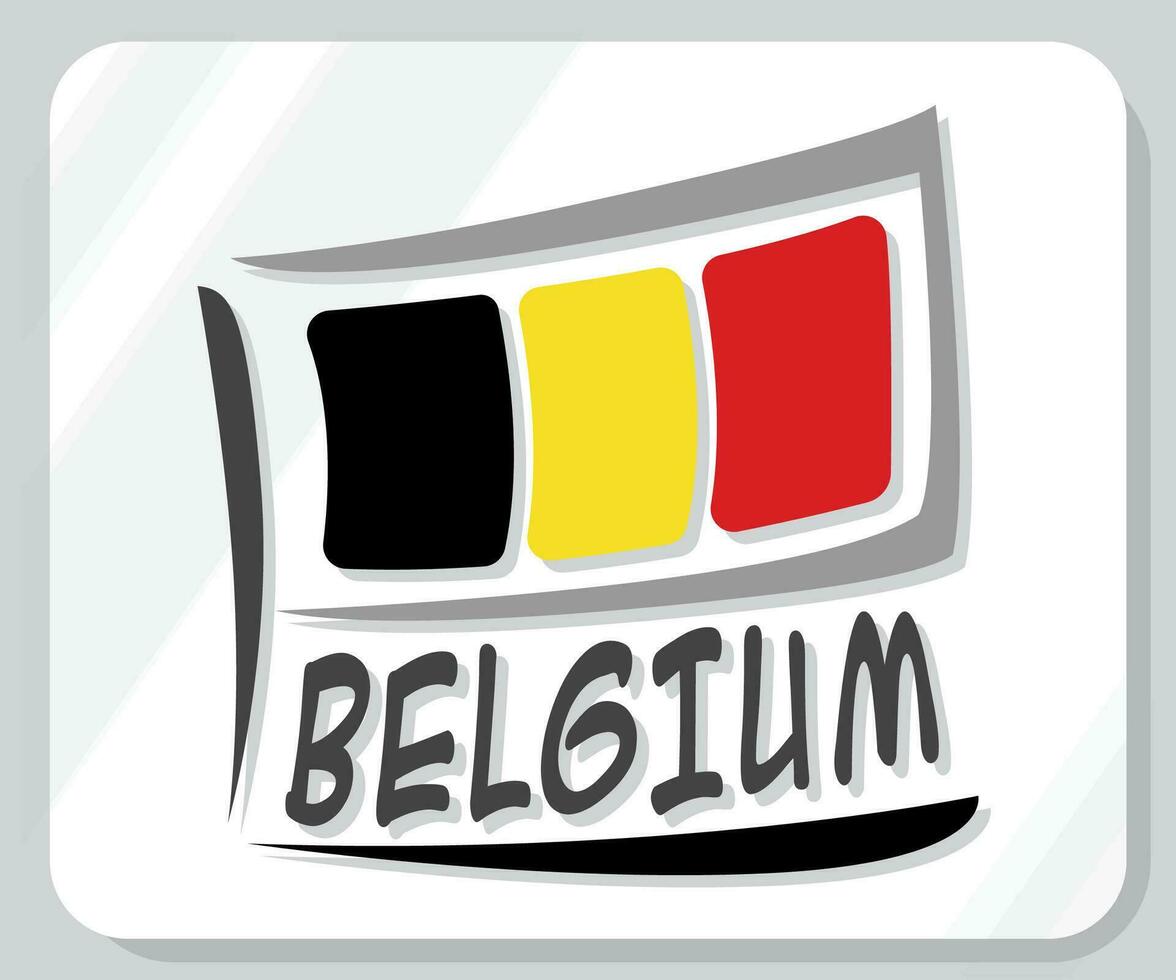 belgie grafisch trots vlag icoon vector