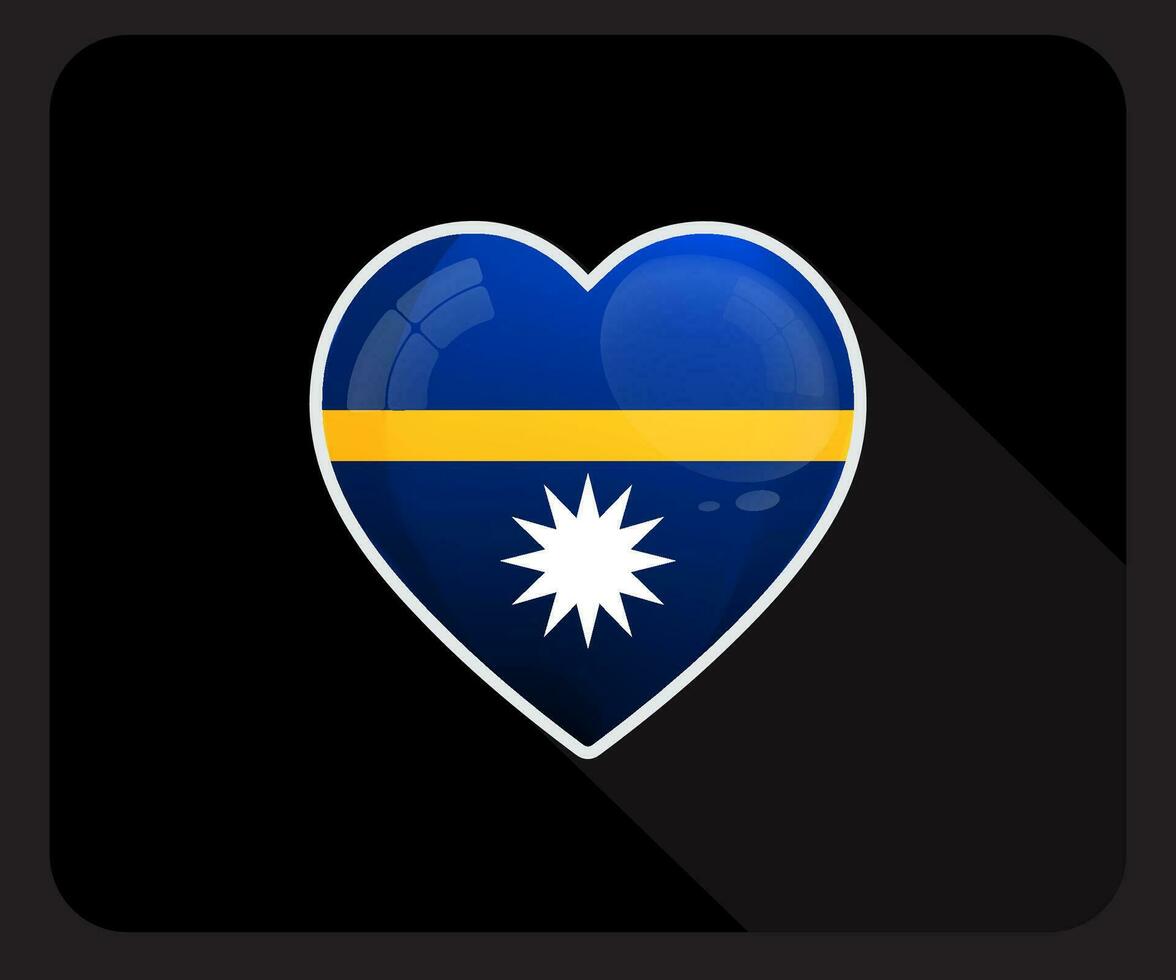 nauru liefde trots vlag icoon vector