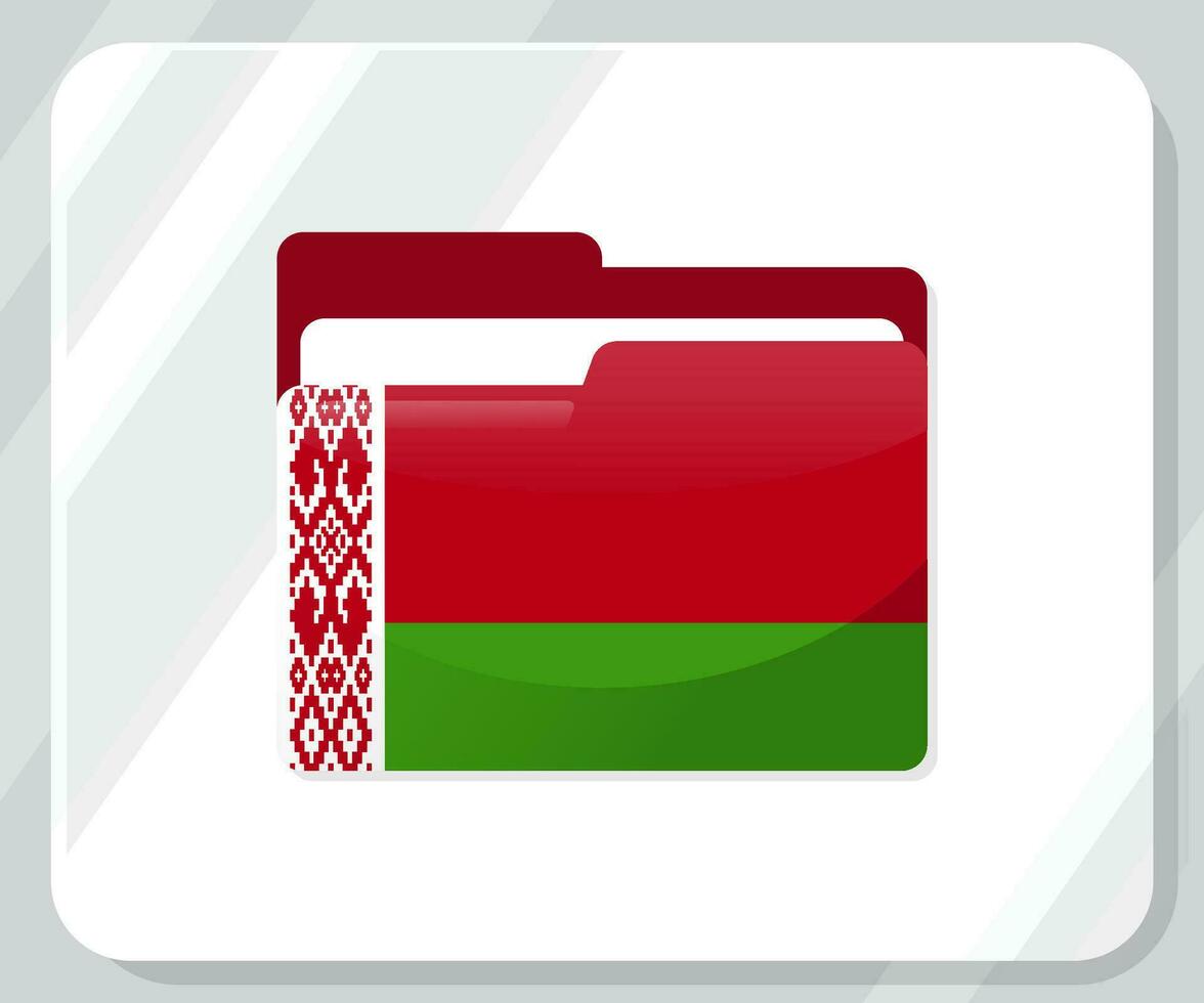 Wit-Rusland glanzend map vlag icoon vector