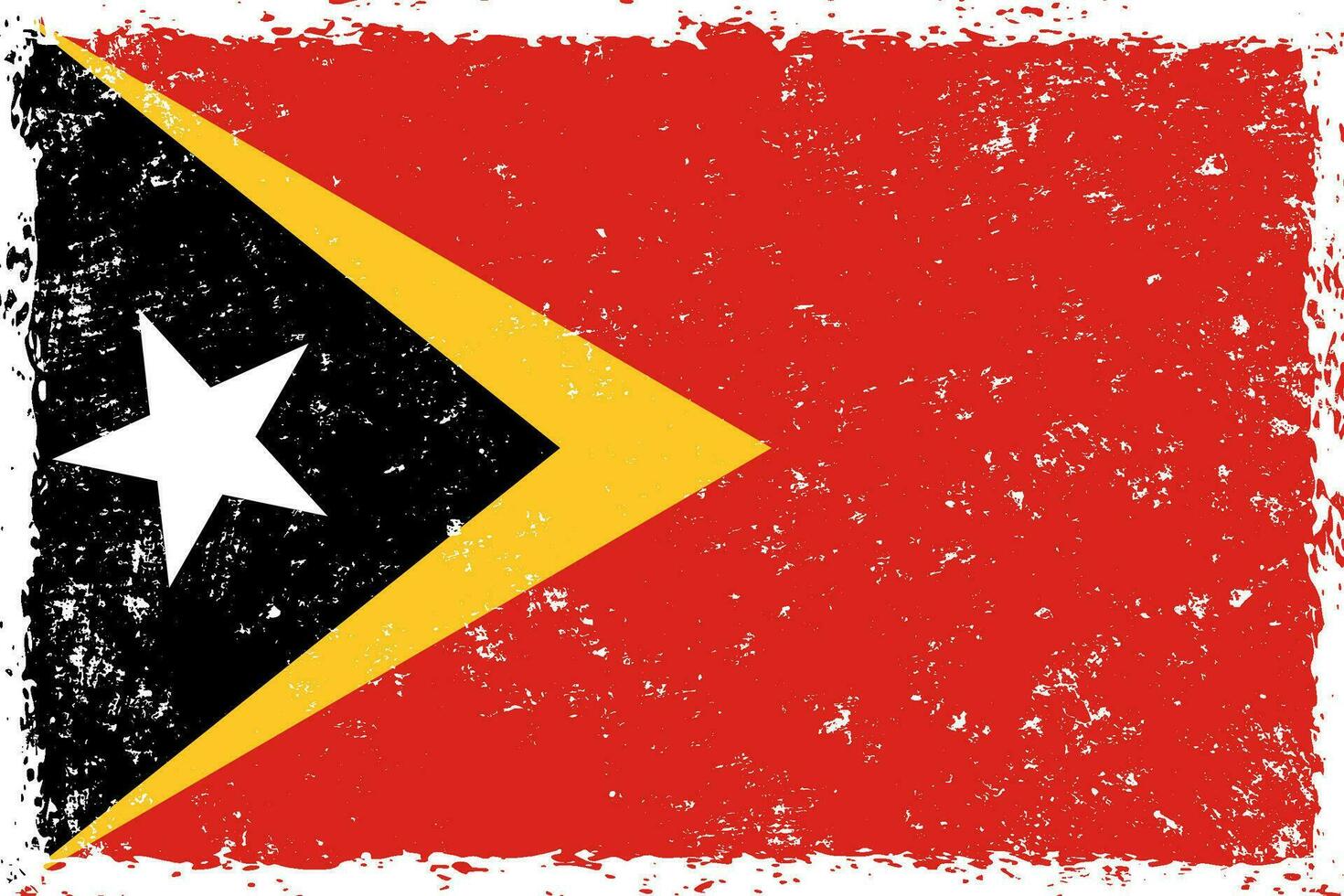 oosten- Timor vlag grunge verontrust stijl vector