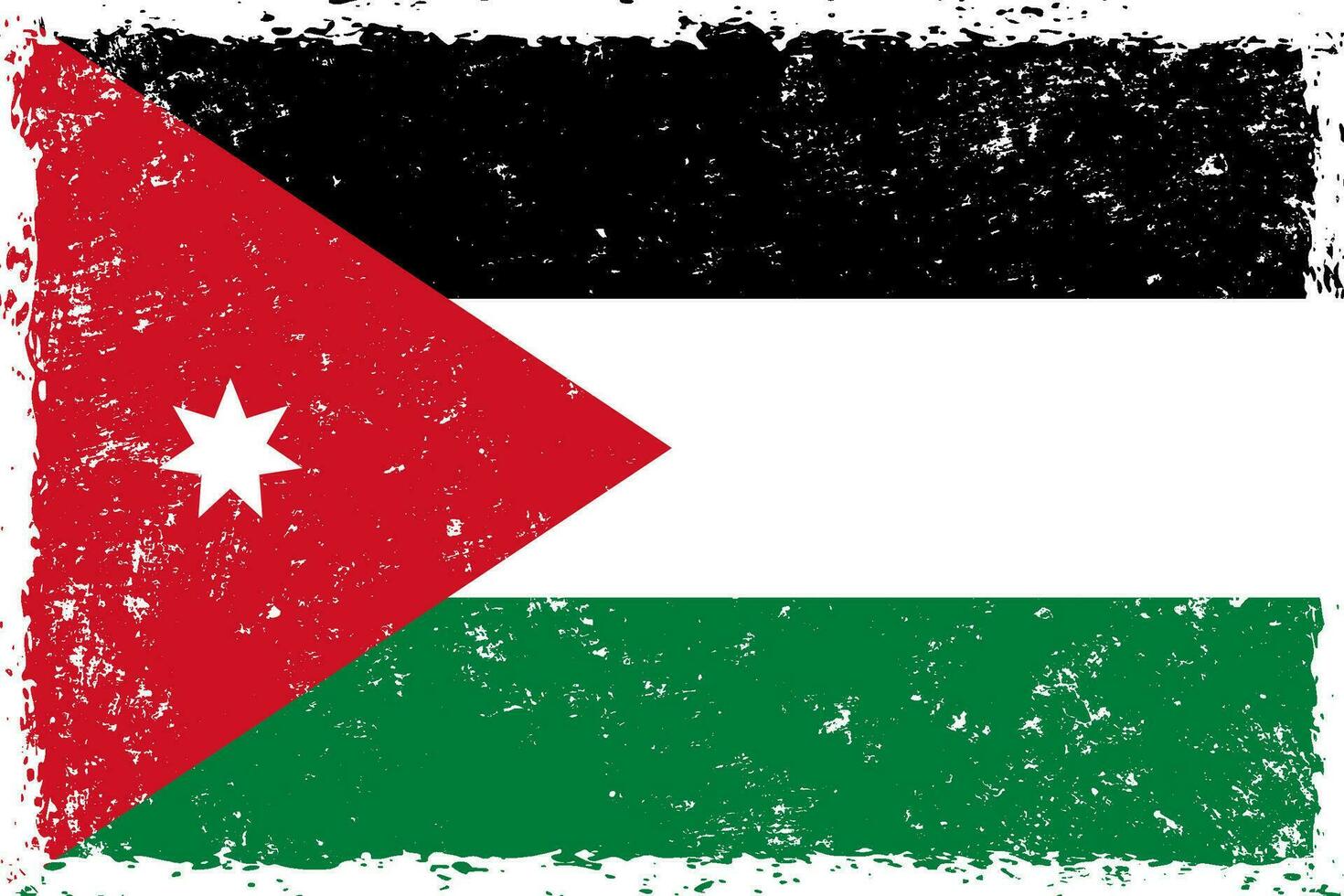 Jordanië vlag grunge verontrust stijl vector