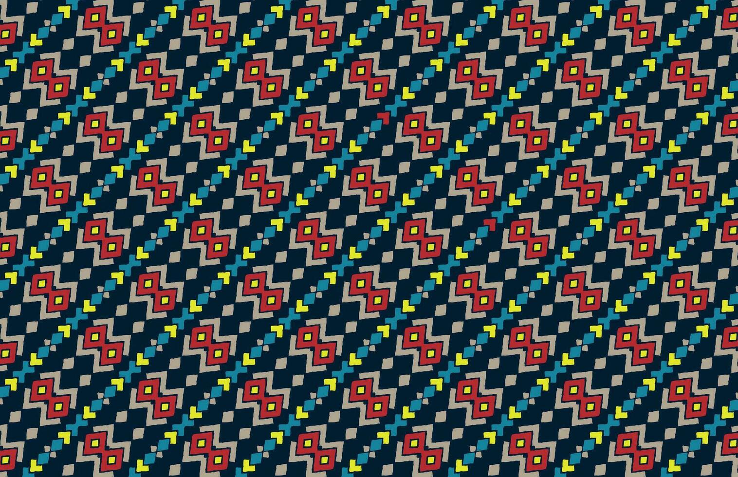 kleurrijk meetkundig tribal grunge kleding stof patroon vector