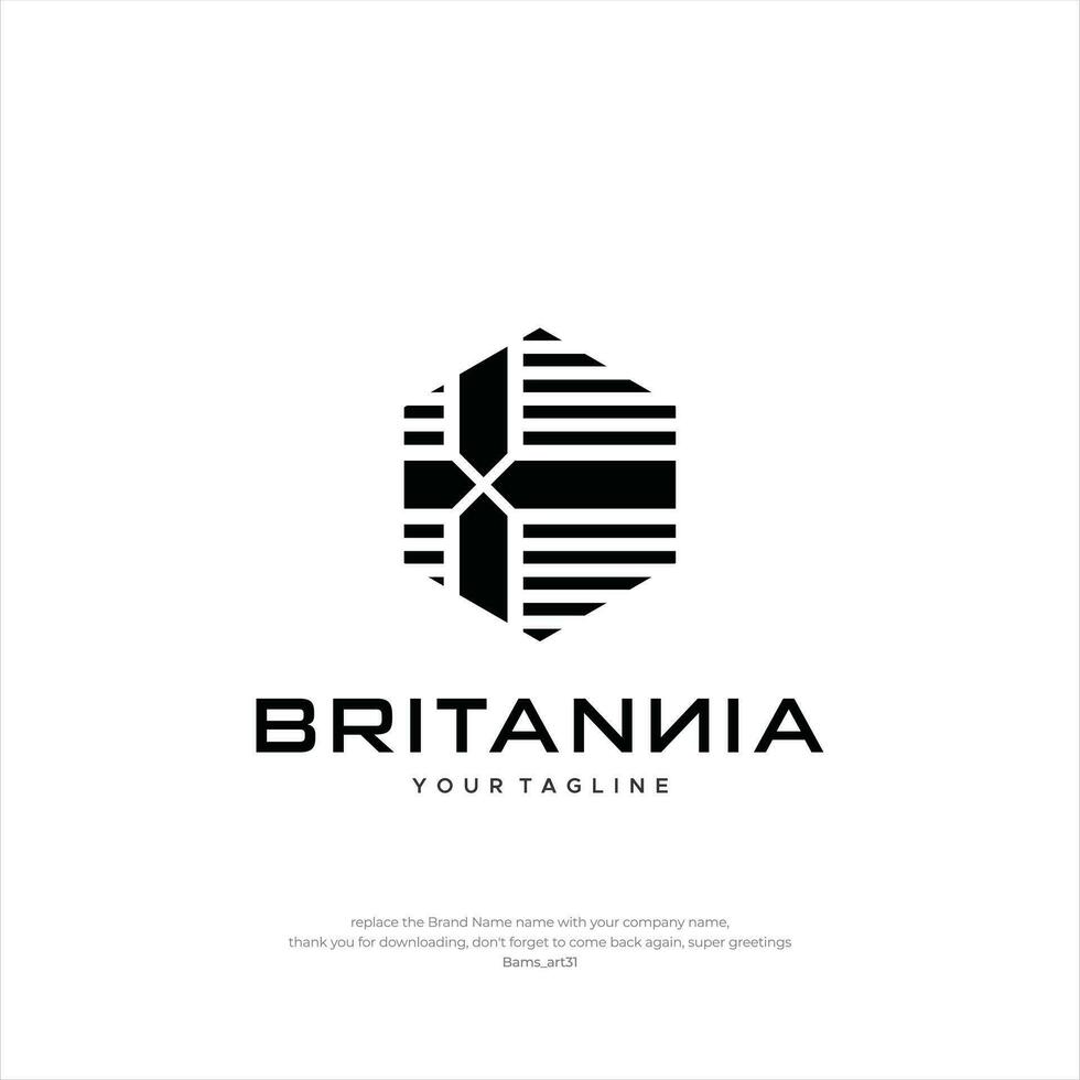 brittannia logo ontwerp vector creatief ontwerp