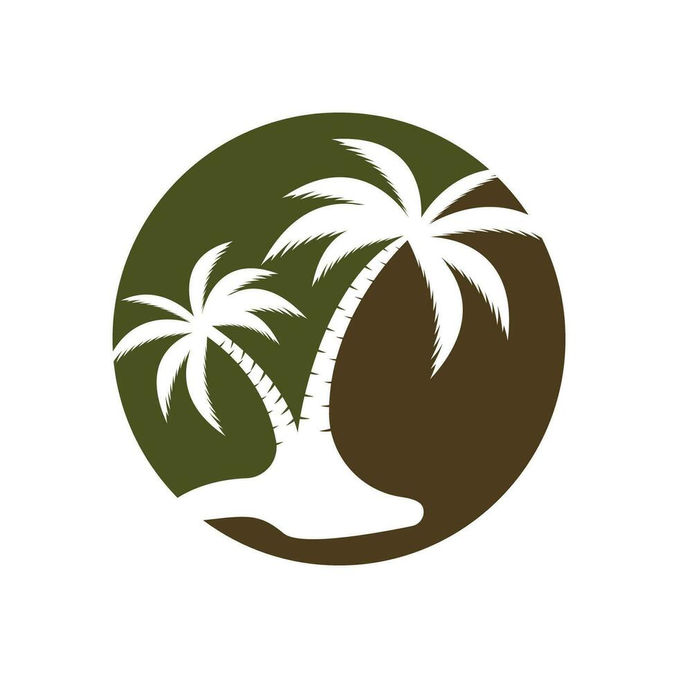 palmboom zomer logo sjabloon vector